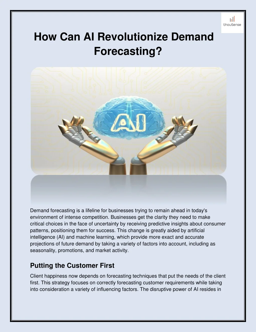 PPT - How Can AI Revolutionize Demand Forecasting? PowerPoint ...