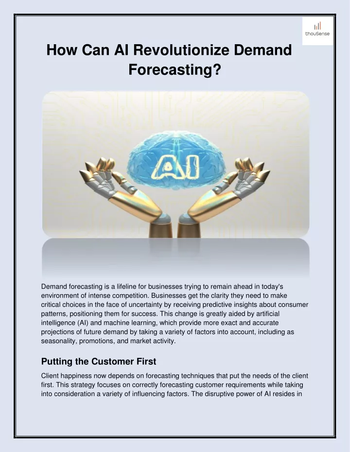 how can ai revolutionize demand forecasting