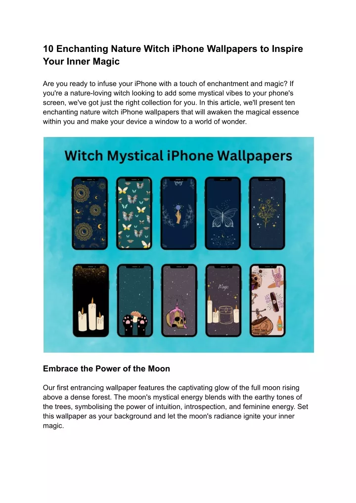 10 enchanting nature witch iphone wallpapers