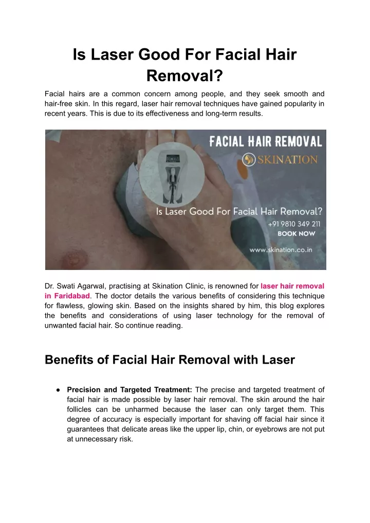 is laser good for facial hair removal