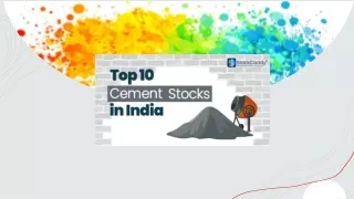 Top 10 cement stocks in India