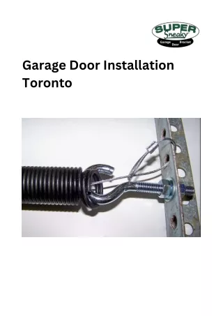 Your Trusted Experts for Seamless Solution for Garage Door Installation Toronto