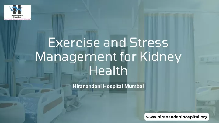 exercise and stress management for kidney health