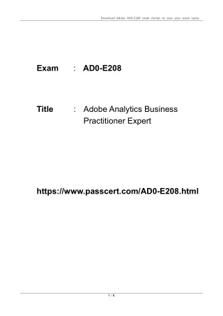 download adobe ad0 e208 exam dumps to pass your