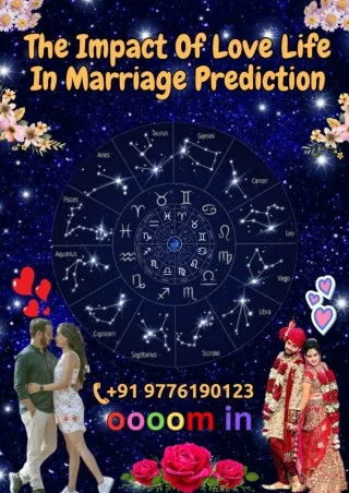The Impact Of Love Life In Marriage Prediction