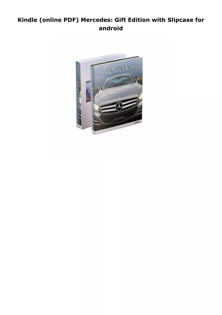 kindle online pdf mercedes gift edition with