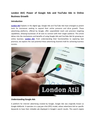 London Atil: Taking the E-commerce World by Storm with Google Ads and YouTube