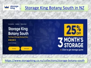 Storage King Botany South in NZ PPT
