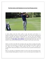 The Best Indoor Golf Simulator to Grow Your Playing Activity - slide 1