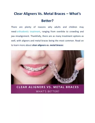 clear aligners vs metal braces what s