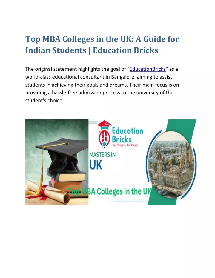 top mba colleges in the uk a guide for indian
