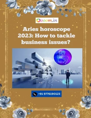 Aries horoscope 2023 How to tackle business issues