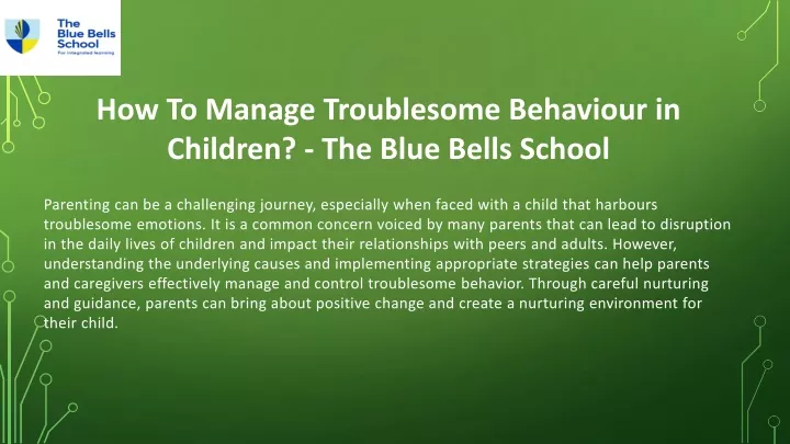 how to manage troublesome behaviour in children