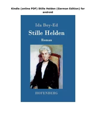Kindle (online PDF) Stille Helden (German Edition) for android