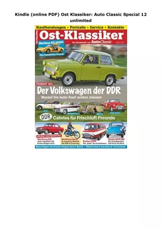 Kindle (online PDF) Ost Klassiker: Auto Classic Special 12 unlimited