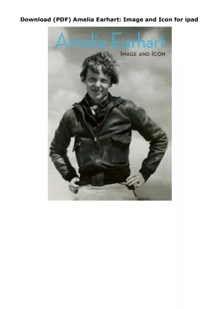 Download (PDF) Amelia Earhart: Image and Icon for ipad