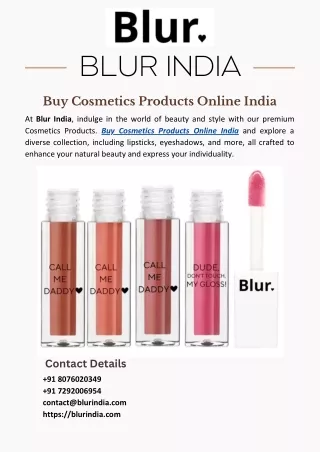Buy Cosmetics Products Online India