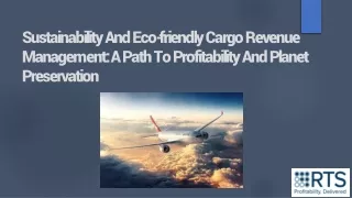 Sustainability And Eco-friendly Cargo Revenue Management
