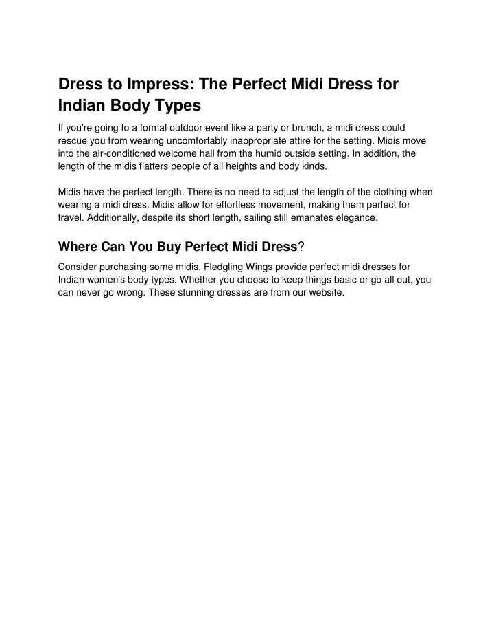 dress to impress the perfect midi dress