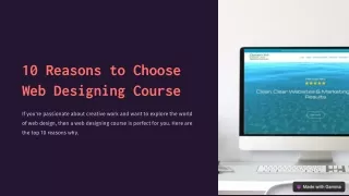 10 reasons to select web designing course
