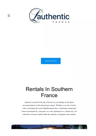 Rentals In Southern France