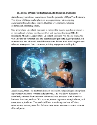 the future of opentext exstream and its impact
