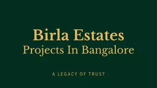 birla estates projects in bangalore