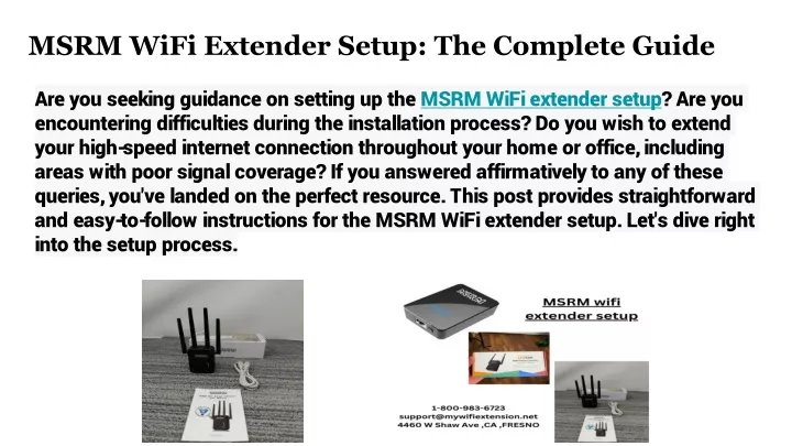 msrm wifi extender setup the complete guide