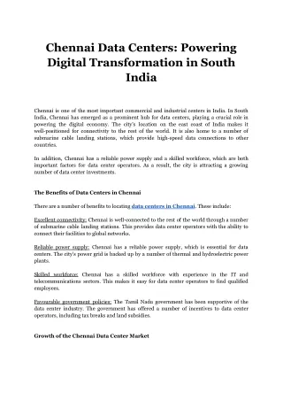 Chennai Data Centers_ Powering Digital Transformation in South India