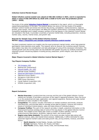 infection control market scope