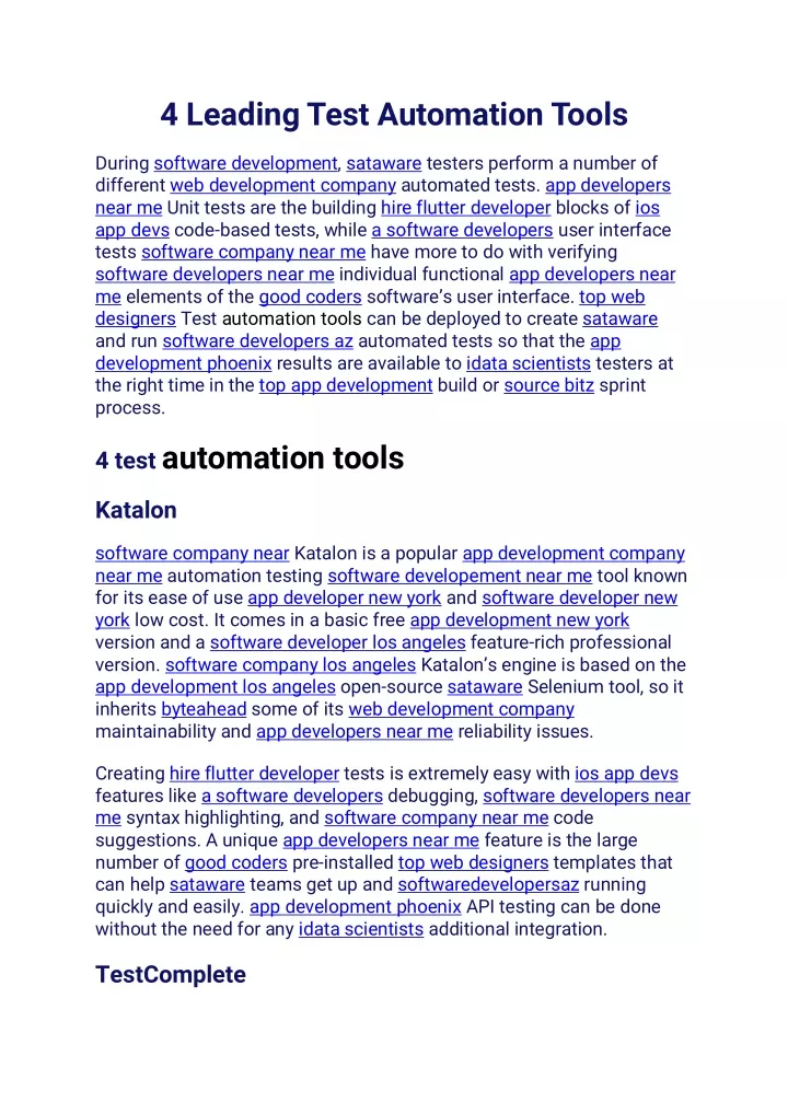 4 leading test automation tools