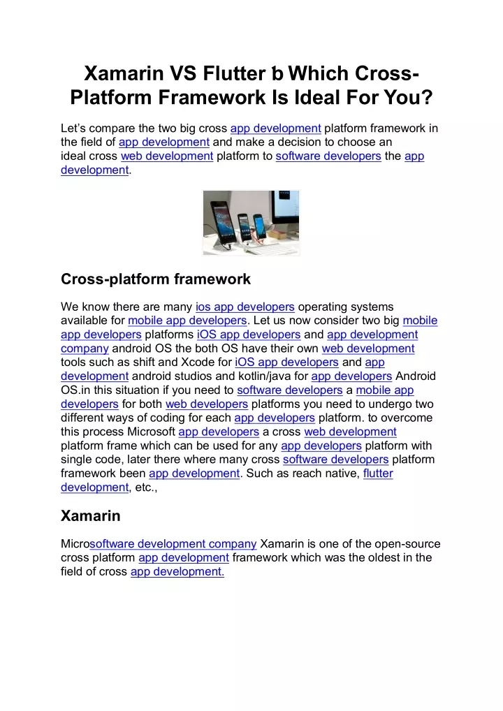 xamarin vs flutter which cross platform framework