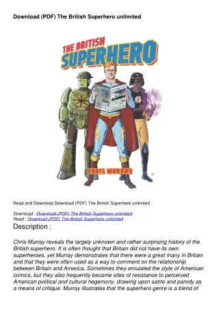 Download (PDF) The British Superhero unlimited