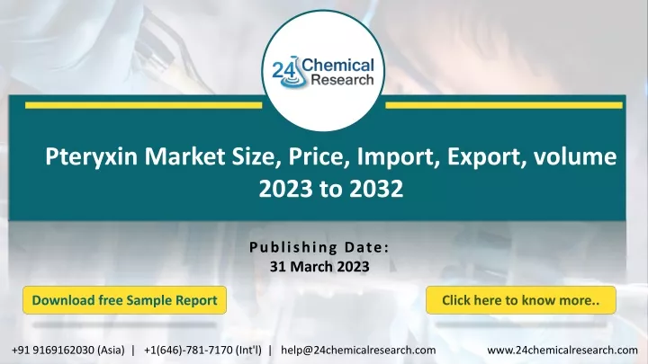 pteryxin market size price import export volume