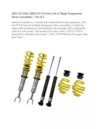 2015 acura mdx fcs front left right suspension