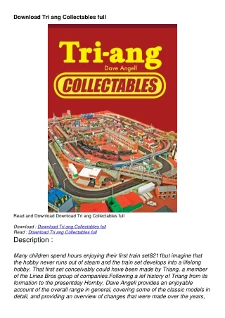 Download Tri ang Collectables full