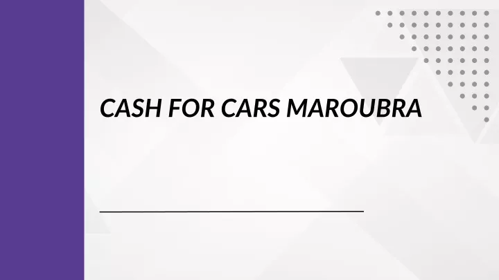 cash for cars maroubra