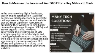 How to Measure the Success of Your SEO