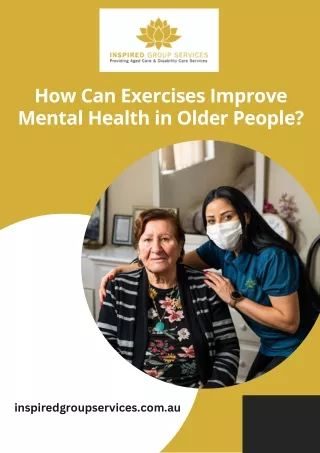 How Can Exercises Improve Mental Health in Older People?