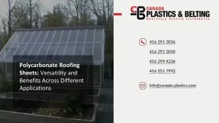 Applications of Polycarbonate Roofing Sheets