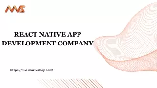 Martvalley Services: Your Go-to React Native App Development Company