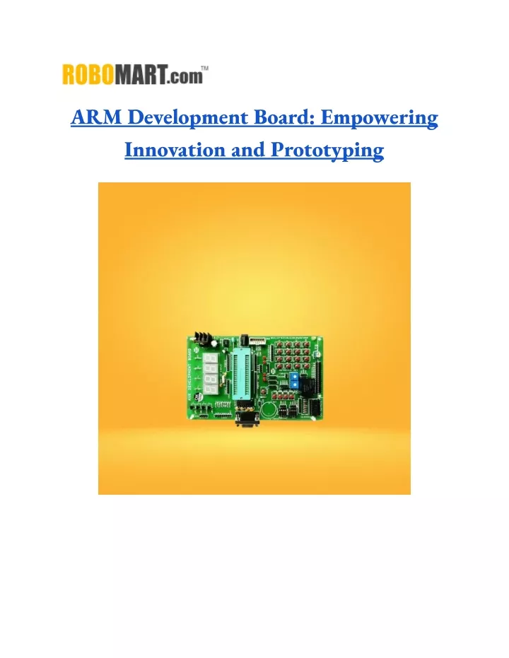 arm development board empowering innovation