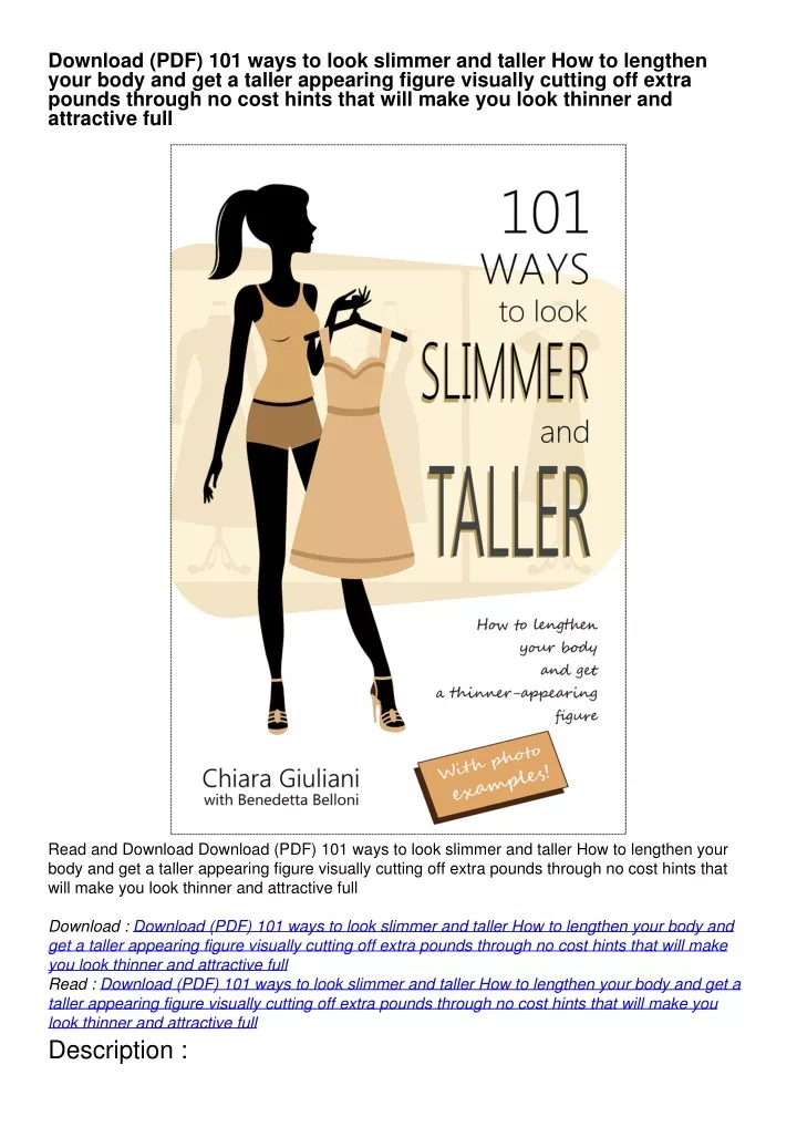 PPT - Download (PDF) 101 ways to look slimmer and taller How to ...