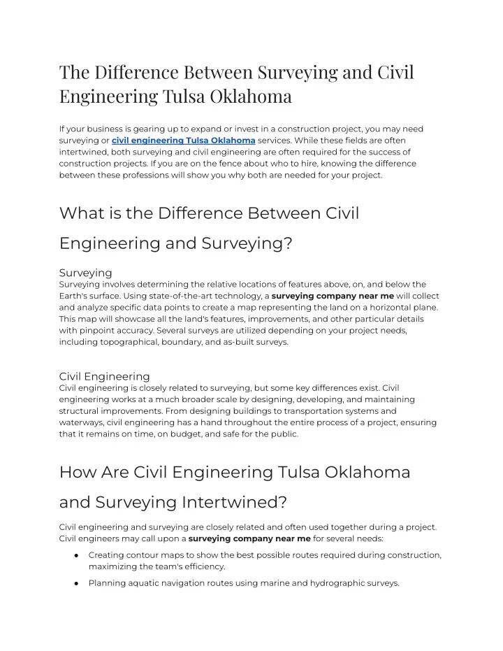 the di erence between surveying and civil