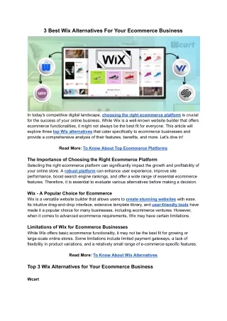 3 Best Wix Alternatives For Your Ecommerce Business