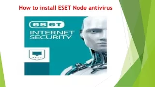 how to install eset node antivirus