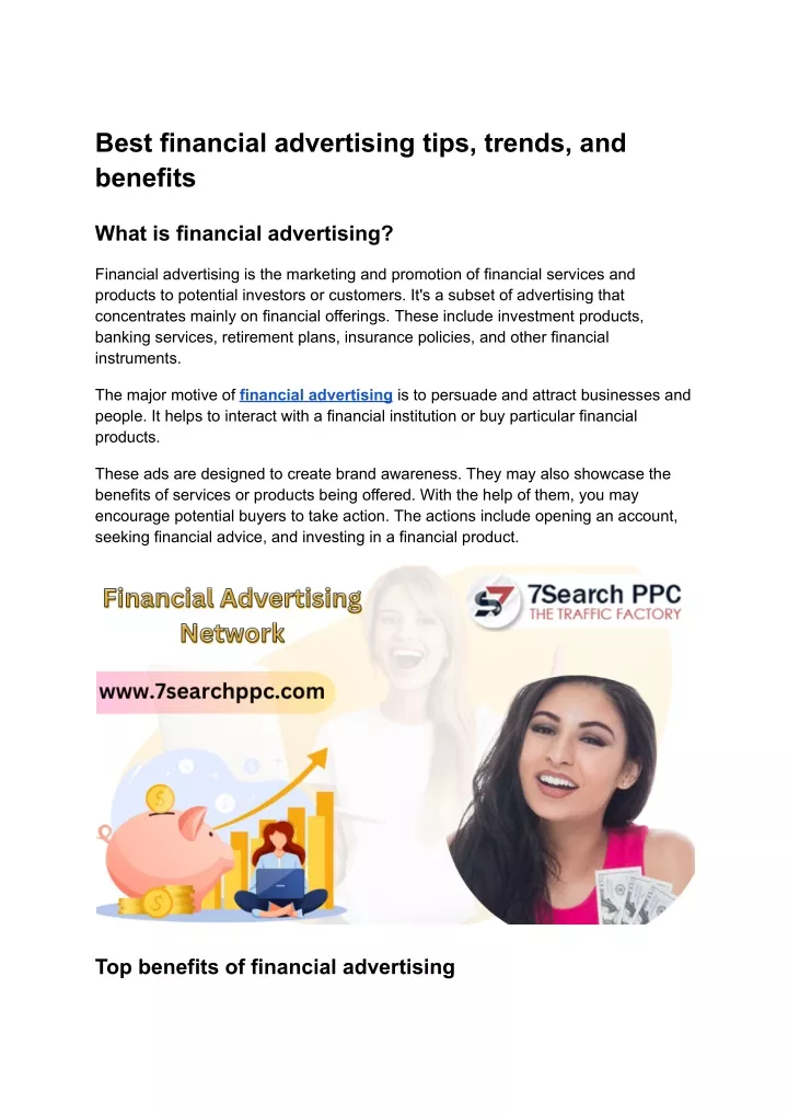 best financial advertising tips trends