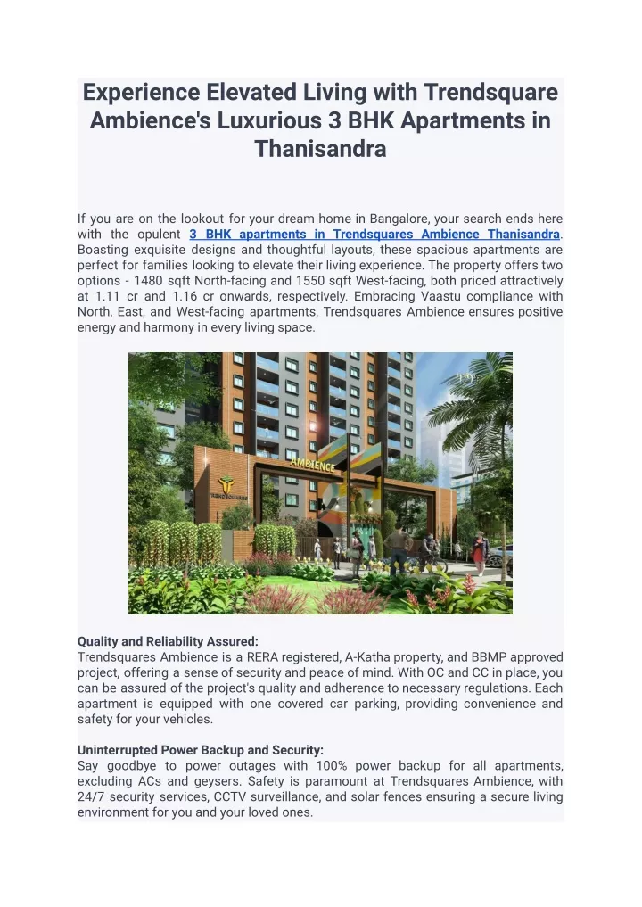 experience elevated living with trendsquare