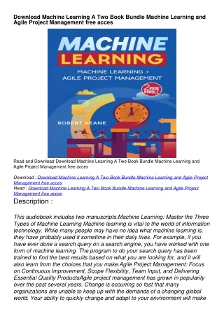 download machine learning a two book bundle