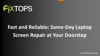 Fast and Reliable: Same-Day Laptop Screen Repair at Your Doorstep
